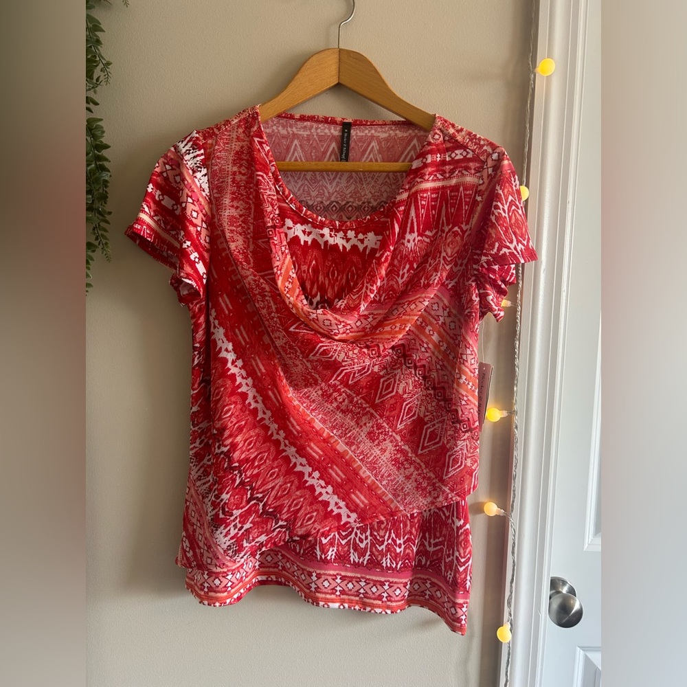 NWT red and white shirt size medium